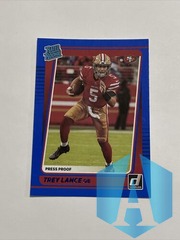 2021 Donruss Trey Lance Blue Border Press Proof Rated Rookie #254 49ers RC